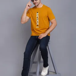 SLOWLORIS Men Typography 2 Printed Applique T-shirt image 3