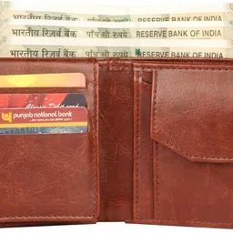 vizodo Men Casual, Trendy, Formal, Evening/Party Brown Artificial Leather Wallet - Mini image 3