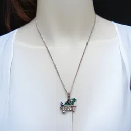 vrindmart Krishna locket beautiful silver chain for boys and girls Alloy Chain image 4