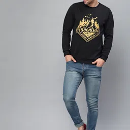 Rigo Typography Printed Fleece Pullover image 4