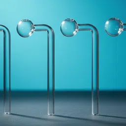 wishingbell natural 6 inch Bend Glass Oil Burner Pipe Transparent (Pack of 4) Borosilicate Glass Inside Fitting Hookah Mouth Tip image 5