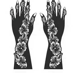 mehendiaura Mehandi AURA Stencil For Female hands bridal, Mehendi Design Sticker Stencil MEHENDI AURA - BB1 Herbal, Natural Stencil-picture-28