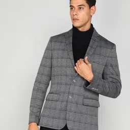 arrow Men Checkered Single Breasted Formal Blazer image 1
