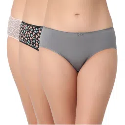 Juliet Cotton Hipster Premium Panties Full Coverage Stretchable (Pack of 3)-image-4