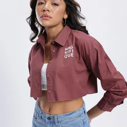 glitchez Women Boxy Fit Printed Casual Shirt image 2