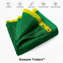 swayam traders 90% UV Green Shade Net (10ft*10ft) for balconies, terraces, nurseries. Portable Green House image 2