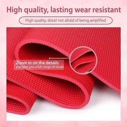 quick shel EVA Eco Friendly Anti Slip Home Gym Exercise Workout for Men Women with Bag Red 6 mm Yoga Mat image 5