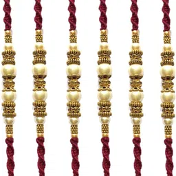 sg creations Thread SGRKI040 Assorted Rakhi Set-picture-23
