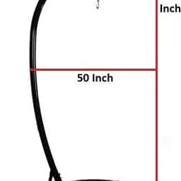 UNIFORT Swing Chair (Stand Only)||Iron Outdoor/Indoor Swing/Jhula/Hammocks Stand|| Standard Size(Black Curve)(Swing Iron Stand) image 2