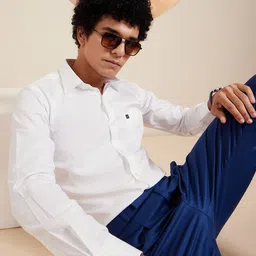 DENNISON Brand Logo Cotton Satin Shirt-picture-27