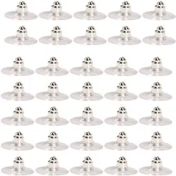 set of 36 Earring Backs Clear Rubber Earring Stoppers Bullet Clutch Earring Safety Backs Replacement for Earring Hooks Studs with a Clear Portable .-image-26