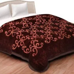 Floral Double Mink Blanket for Heavy Winter-image-37