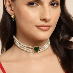 Anouk Women Gold-Plated Pearls Pearls Jewellery Set-picture-46