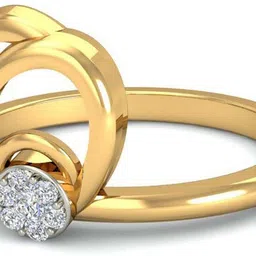 avsar AVR427 14kt Cubic Zirconia Yellow Gold ring image 4