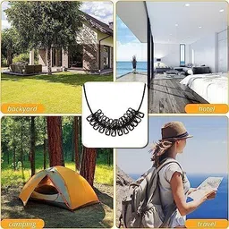 fexmy Cloth Drying Rope with Hooks | Laundry Cloths Hanging Dryer Lines Nylon Cloth Clips image 4