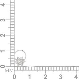 avsar Naina 14kt Cubic Zirconia White Gold Nose Wire image 4