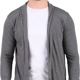 indra fashion Men Jacket Style Full Sleeve Grey Shrug image 1