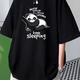 cool plus Men Printed Round Neck Cotton Blend Black T-Shirt-picture-13