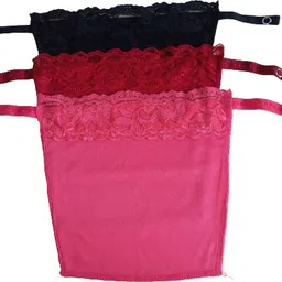 glorsio Women Black, Maroon, Pink Mock Camisole-picture-13