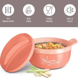 milton Souvenir Gift Set(Crave 1500 ML Casserole + Crystal 1000 ML Flask) Thermoware Casserole Set image 3