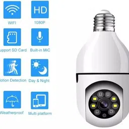 OSM PTZ Bulb WiFi 1080p HD Night Vision Plug in Smart Camera Mobile App 2-Way Audio Security Camera image 2