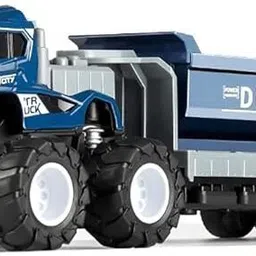 zuuluzrs Truck Friction Power Dumper Truck Toy For Kids (Blue, Yellow, Pack of: 1) image 5
