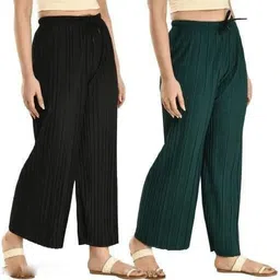 lehmus Women Relaxed Multicolor Cotton Blend Trousers-picture-19