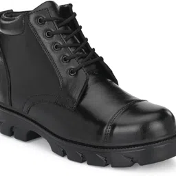 GENUINE LEATHER POLICE SHOES Boots For Men-image-33