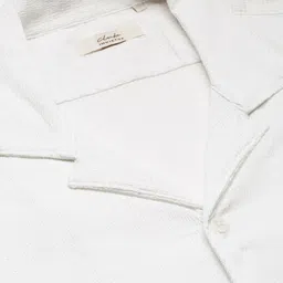 INVICTUS Club Slim Fit Textured Cuban Collar Cotton Seersucker Casual Shirt image 5