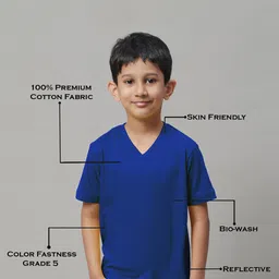 Friskers Boys Pack Of 2 V-Neck Pure Cotton T-shirts image 2