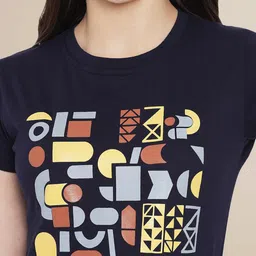 Fabflee Women Pack of 3 Graphic Printed Cotton T-shirt image 2