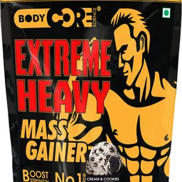 body core science Extreme Heavy Mass Gainer(Cream & Cookies-3Kg) Weight Gainers/Mass Gainers-picture-15