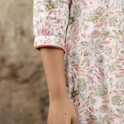 mokshi Printed Shirt With Trousers Co-Ords image 3