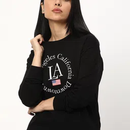 R&B Typography Printed Cotton Sweatshirt image 5