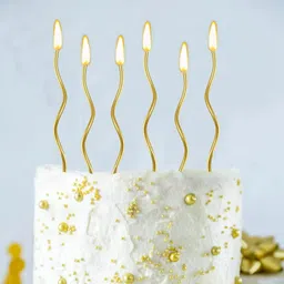 party junction Unscented Party Twisty Metallic Golden Spiral Candles Candle image 4