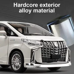 simple electronics 1:24 Toyota Alphard Metal Car SUV Alloy Diecast Light & Sound Pull Back Toy image 4