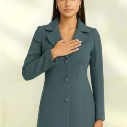pepzoo Women Solid Double Breasted Casual Blazer-picture-19
