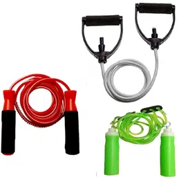 dr pacvu Set3|Toning Tube,Foam & Plastic Skipping Rope for Body Stretching & Gym Exercise Fitness Accessory Kit Kit-picture-11