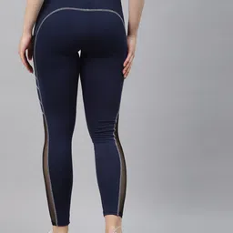 blinkin Color Block Women Blue Tights image 2