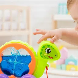 uatoys AquaTurtle Pull-Along Toy for Babies | Water-Filled Rolling Toy with Cute Turtle image 4