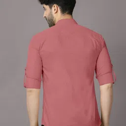 vtexx Men Solid Cotton Blend Straight Kurta image 2