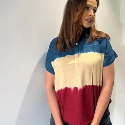 pinktribe Casual Regular Sleeves Striped Women Multicolor Top image 2