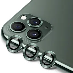 Maxboost Back Camera Lens Glass Protector for iPhone 11 Pro Full Coverage Metal Metal Camera Lens Ring Protector (Green)-picture-26