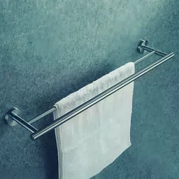 tambaveda by na Stainless Steel 304 Grade Towel Rod for Bathroom | 18 Inch Wall Mount Steel Towel Holder-picture-36