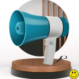 clairbell Handheld Megaphone with Siren, Microphone & Rechargeable for Outdoor EventsB386 Megaphone Portable Megaphone Siren Loudspeaker Function &Long Battery BackupI386 Outdoor PA System-picture-12