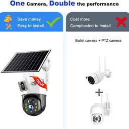 SROPX Wireless 4G LTE CCTV Camera | Solar Panel | PTZ 360° | Waterproof Design Security Camera image 3