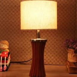 Kwan White Fabric Shade Table Lamp With Natural Base - By Sapphire-picture-25