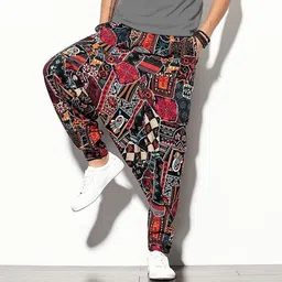 whitewhale Printed Cotton Men Harem Pants image 4