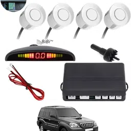 aarsh store Universal 4 White Reverse Parking Sensor-AF25A480 Universal 4 White Reverse Parking Sensor-AF25A480 Parking Sensor image 1
