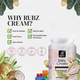 rubz Baby Rich Moisturizing Cream With Almond Oil & Shea Butter For Dry Skin | 5 Kg image 5
